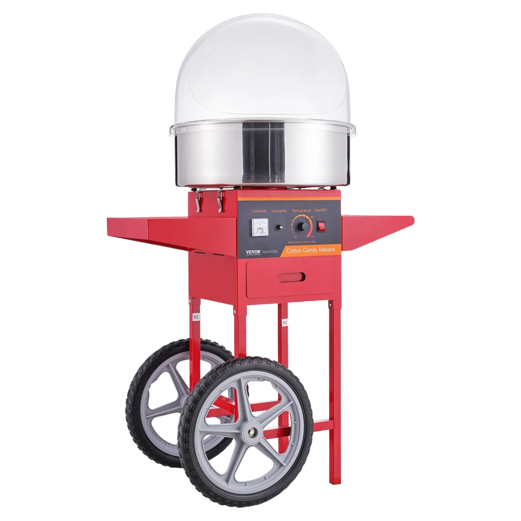 carrito de palomitas y de algodón de azúcar en una comunión carrito de palomitas y de algodón de azúcar en una comunión